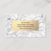 Goud Lijst | Marmeren ontwerp Visitekaartje (Achterkant)