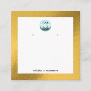Goud lijst met aangepaste logo, grafische kaart vierkante visitekaartje