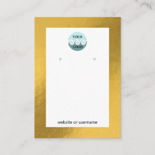 Goud lijst met aangepaste logo, grafische kaart visitekaartje