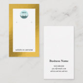 Goud lijst met aangepaste logo, grafische kaart visitekaartje (Voorkant / Achterkant)