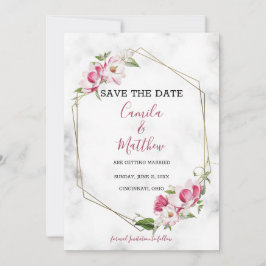 Goud Lijst met bloemen Save The Date