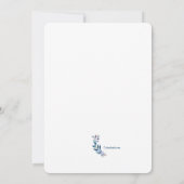 Goud Lijst met Blue Branches Religious Invitation Kaart (Achterkant)