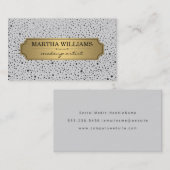 Goud Lijst met metalen Stippen grijs Visitekaartje (Voorkant / Achterkant)