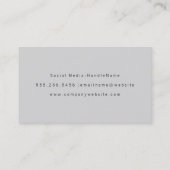 Goud Lijst met metalen Stippen grijs Visitekaartje (Achterkant)