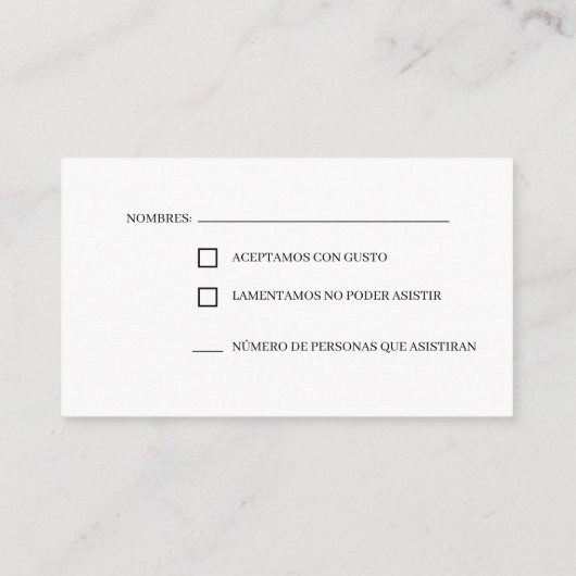 Goud lijst met rozen quinceañera RSVP-kaart Informatiekaartje (Achterkant)