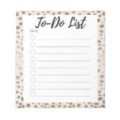 Goud-lijst met voorbehouden taken notitieblok (Voorkant)