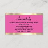 Goud Lijst Mode Beautique Shop Roze Visitekaartje (Achterkant)