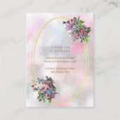 Goud Lijst Modern Chique Waterverf Abstract Bloeme Visitekaartje (Achterkant)