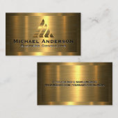 Goud Lijst | Modern Goud Metallic Visitekaartje (Voorkant / Achterkant)