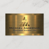 Goud Lijst | Modern Goud Metallic Visitekaartje (Voorkant)
