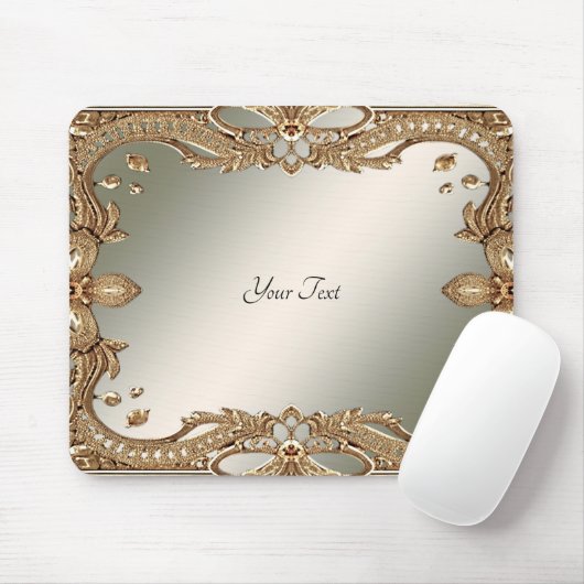Goud  Lijst Mousepad Muismat (Met muis)