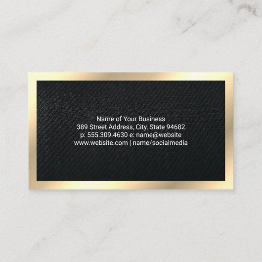 Goud Lijst | Naaimachine | Zijdeweefsel Visitekaartje (Achterkant)