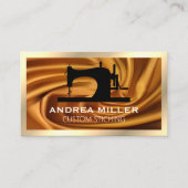 Goud Lijst | Naaimachine | Zijdeweefsel Visitekaartje (Voorkant)