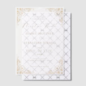 Goud Lijst  Nuestra Boda Spaans Bruiloft Vellum Uitnodigingen (Offset (Uitnodiging))