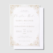 Goud Lijst Nuestra Boda Spaans Bruiloft Vellum Uitnodigingen (Offset)