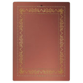 Goud  lijst op bruin klembord (Achterkant)