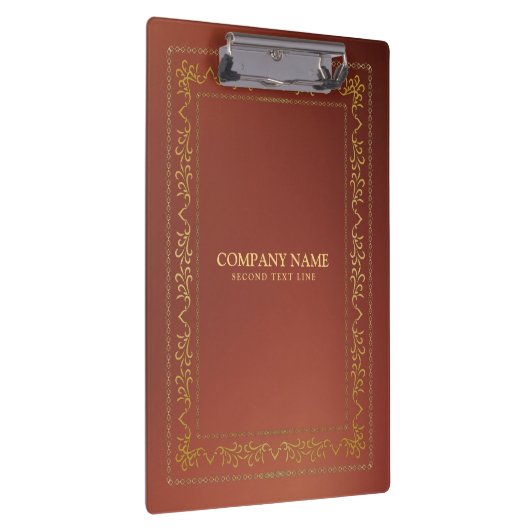 Goud lijst op bruin klembord (Rechts)