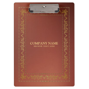 Goud  lijst op bruin klembord