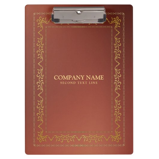 Goud  lijst op bruin klembord (Voorkant)