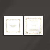 goud lijst op wit vierkante visitekaartje