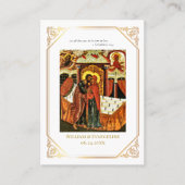  Goud Lijst Orthodox Bruiloft Gebed Kaart Plaatskaartje (Voorkant)