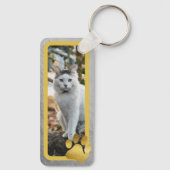 Goud Lijst + Paws Pet Foto's Sleutelhanger (Achterkant)