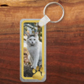Goud Lijst + Paws Pet Foto's Sleutelhanger (Achterkant)