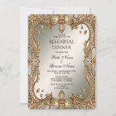 Goud  Lijst repetitie diner Kaart (Voorkant)