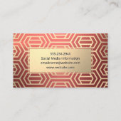 Goud Lijst | rood gemetalliseerd penseel Visitekaartje (Achterkant)