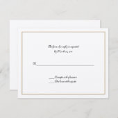 Goud Lijst RSVP Kaartje (Voorkant / Achterkant)