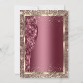 Goud Lijst Sequins Ballonnen Bourgondië Pensioen Kaart (Achterkant)