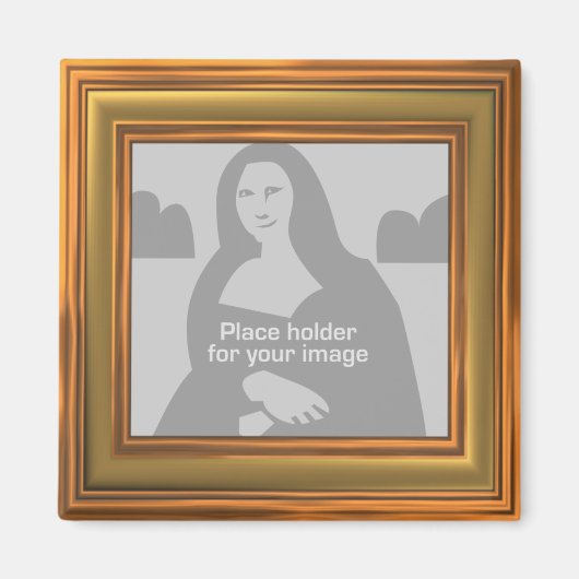 Goud Lijst Sjabloon Magneet (Voorkant)