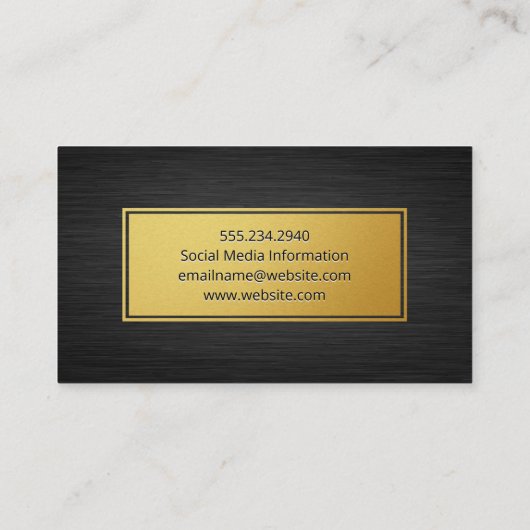 Goud Lijst | Slank metaal Visitekaartje (Achterkant)