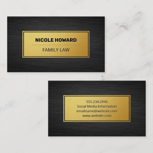 Goud Lijst | Slank metaal Visitekaartje (Voorkant / Achterkant)