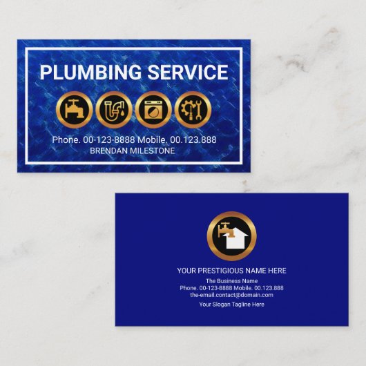 Goud-Lijst-stekelkoppen Visitekaartje (Voorkant / Achterkant)