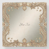 Goud Lijst Stone Onderzetter (Voorkant)