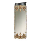Goud  Lijst Thermische Tumbler Thermosbeker (Gedraaid links)