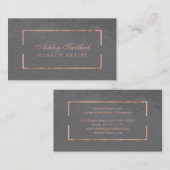 Goud lijst van fijn roos visitekaartje (Voorkant / Achterkant)