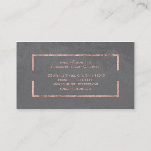 Goud lijst van fijn roos visitekaartje (Achterkant)