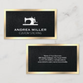 Goud Lijst | Vervaardiging naaimachine Visitekaartje (Voorkant / Achterkant)