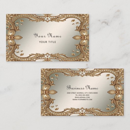 Goud  Lijst Visitekaartje (Voorkant / Achterkant)