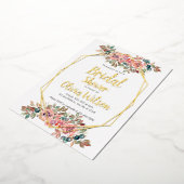 Goud lijst vrijgezellenfeest folie uitnodiging (Gedraaid)