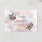 Goud Lijst Waterverf Abstract Bloemen Chic Modern Visitekaartje (Achterkant)