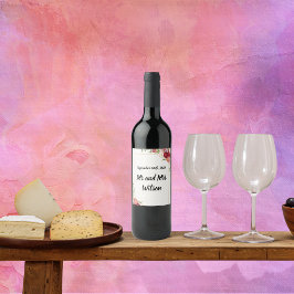 Goud Lijst Waterverf Bloemen Wijnlabels Wijn Etiket