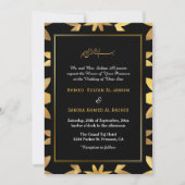 Goud Lijst  Zwart Islamitische islamitische bruilo Kaart (Voorkant)