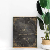 Goud Lijst zwart marmer hoeveel kussen spel Poster