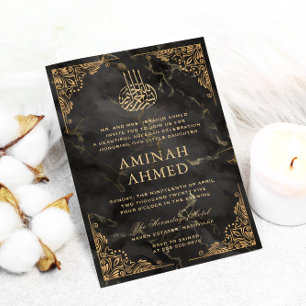 Goud Lijst Zwart Marmer Islamitisch Aqiqa Aqeeqa B Kaart