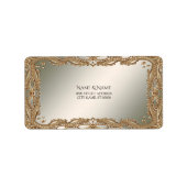 Goud  Lijsten adreslabel Etiket (Voorkant)