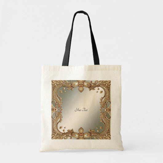 Goud  Lijsten Canvas tas (Voorkant)