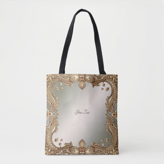 Goud Lijsten Canvas tas (Voorkant)